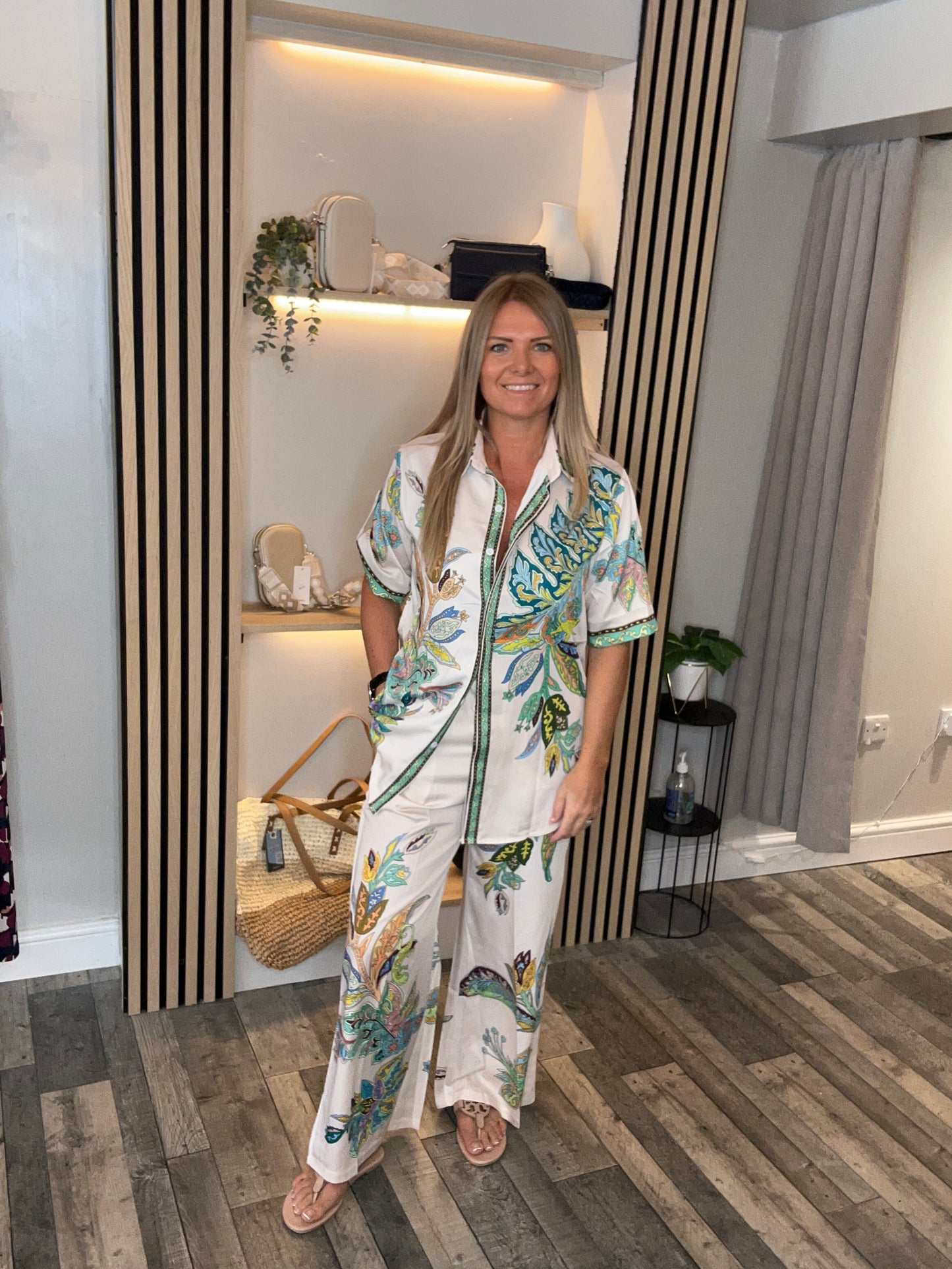 Stunning Leaf 2 Piece Trouser Set