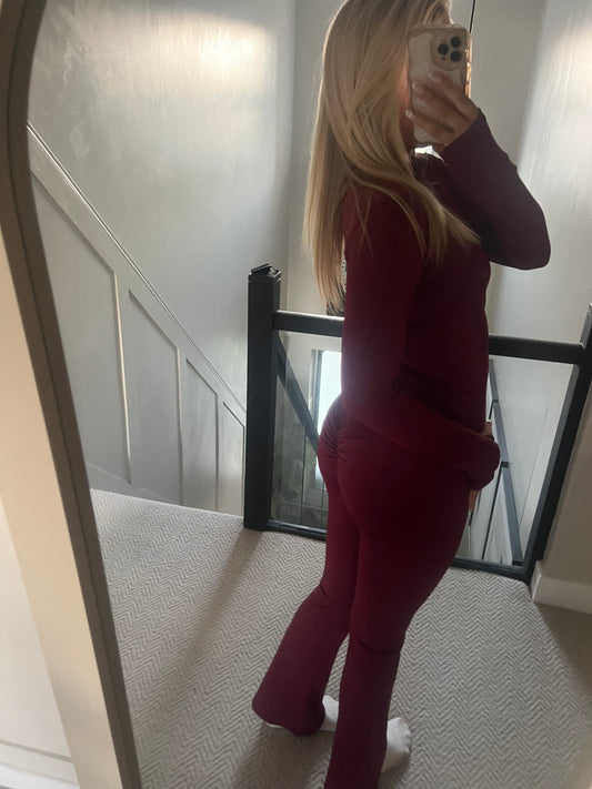 DW Zip up Gym Set Ruched Bum
