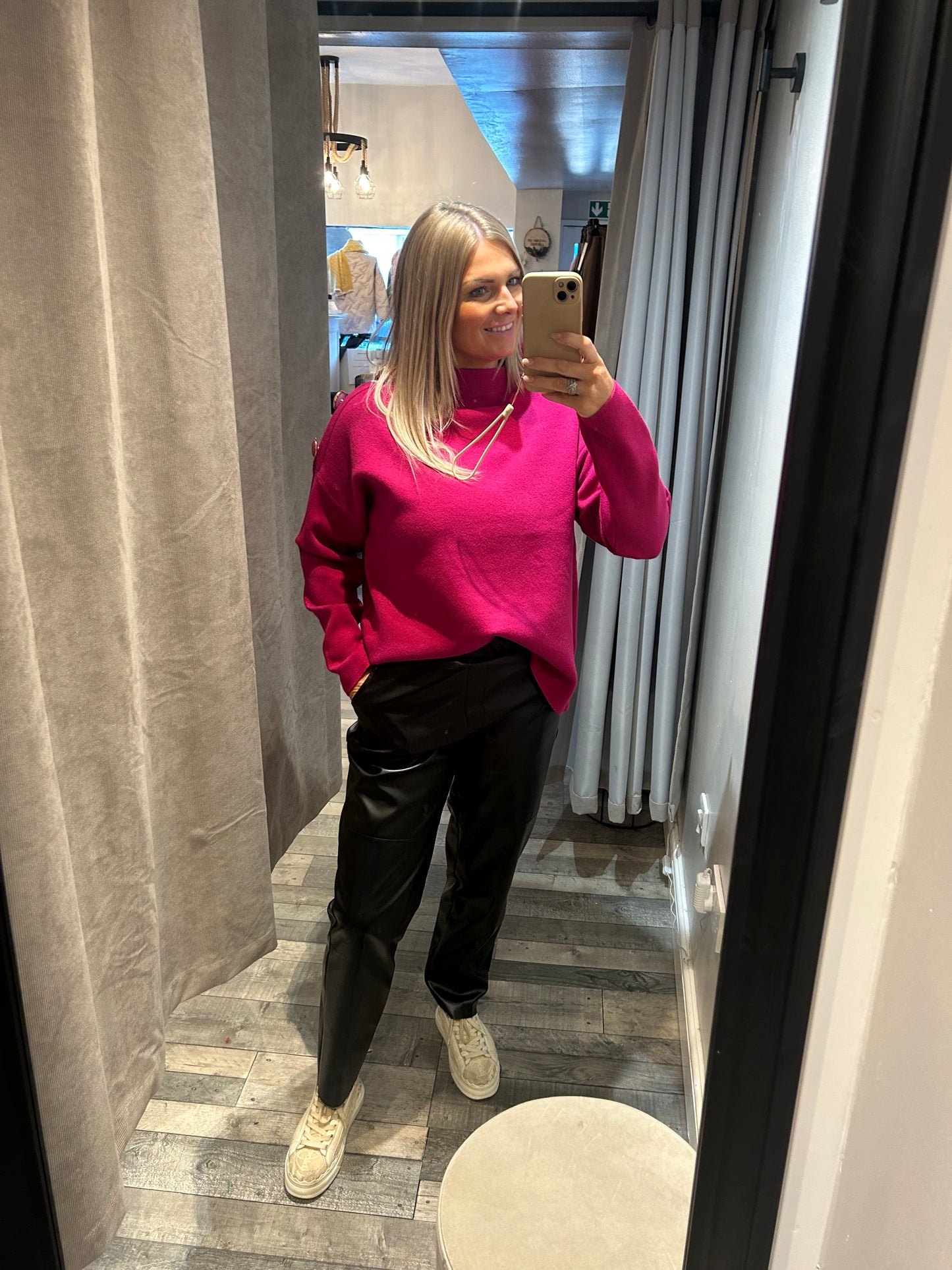 PU Jogger Style Trousers