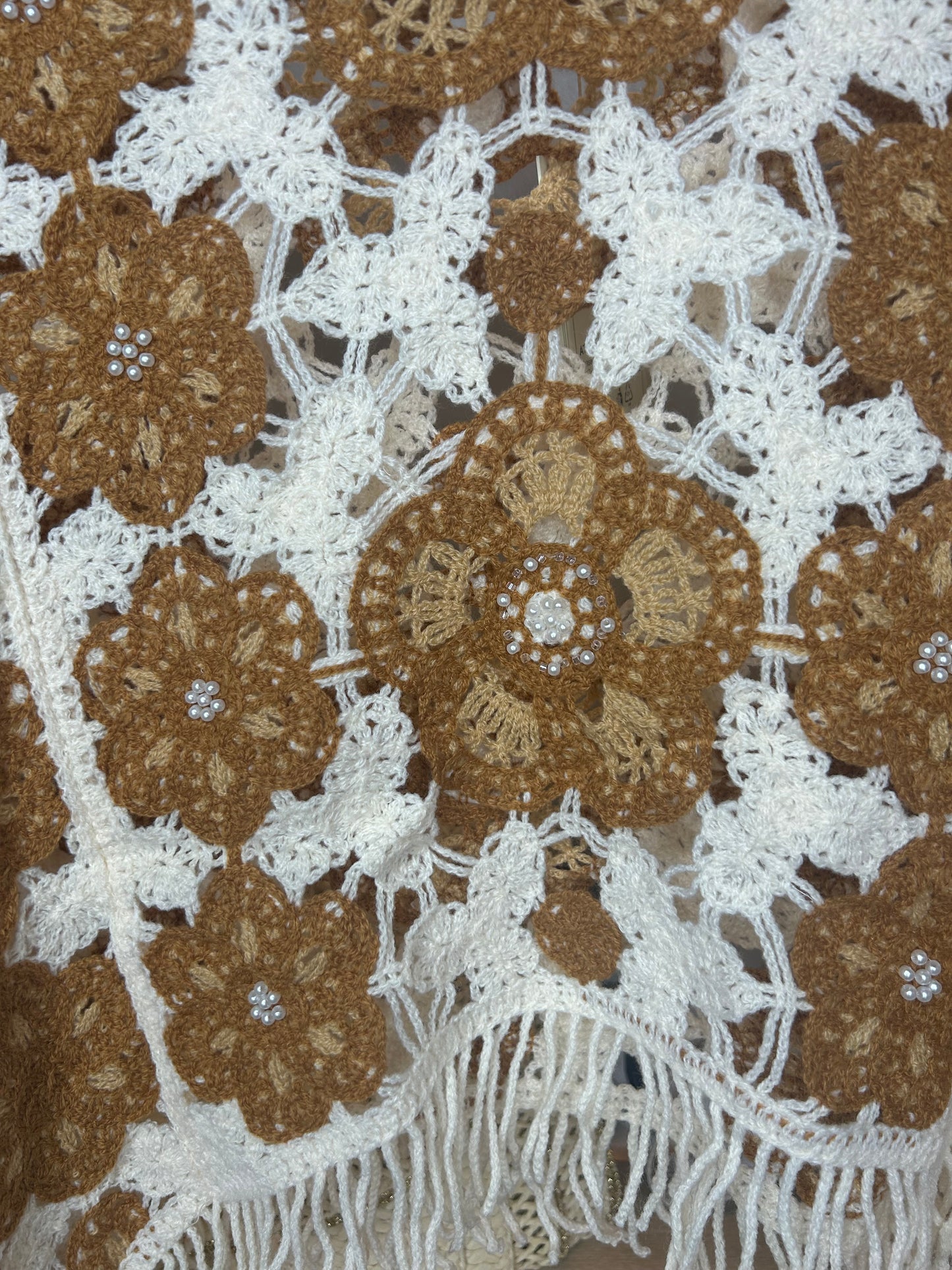 Tassel Crochet Cape Top
