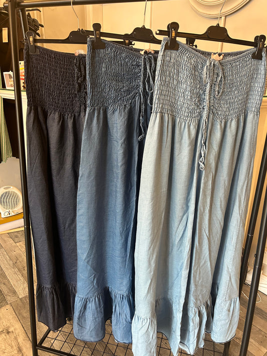 Denim Strapless Dress