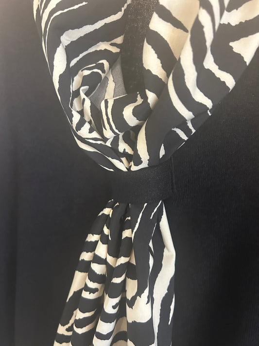 Zebra Scarf Top