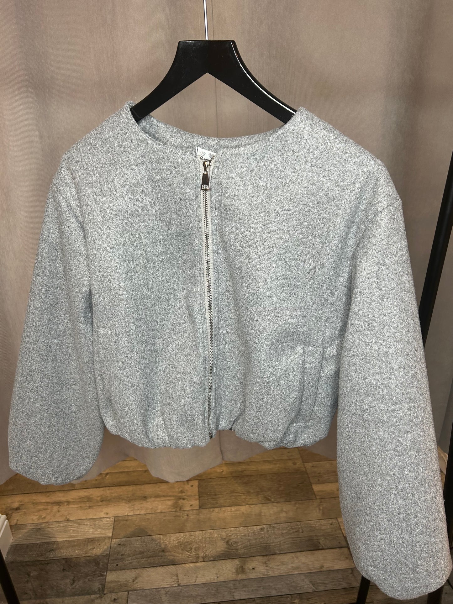 Grey Bomber Jacket