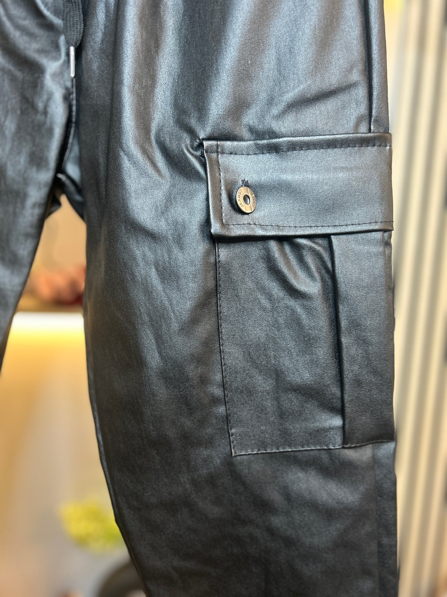 Pleather Magic Cargo trousers