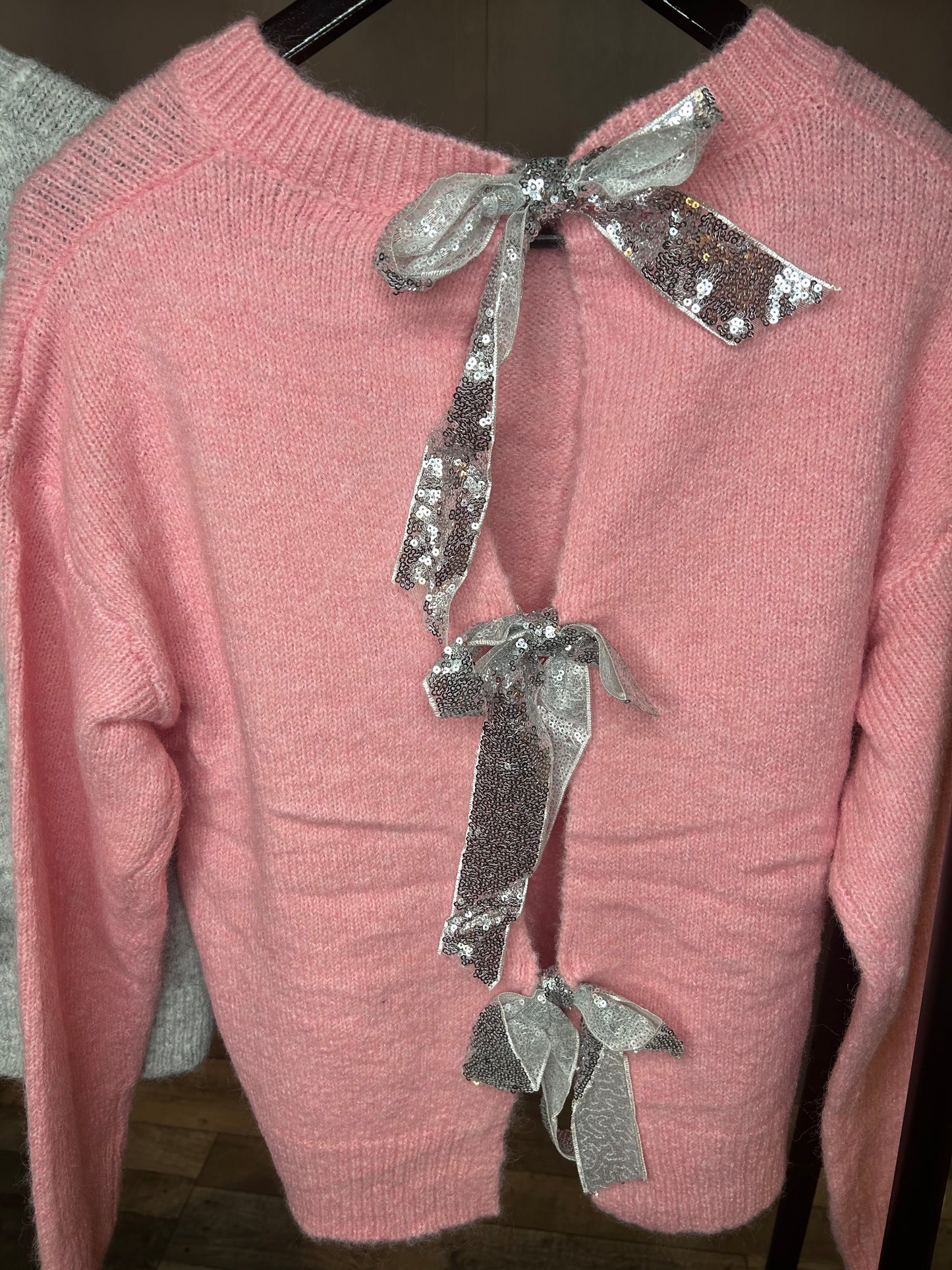 Sequin Bow Back Jumpers