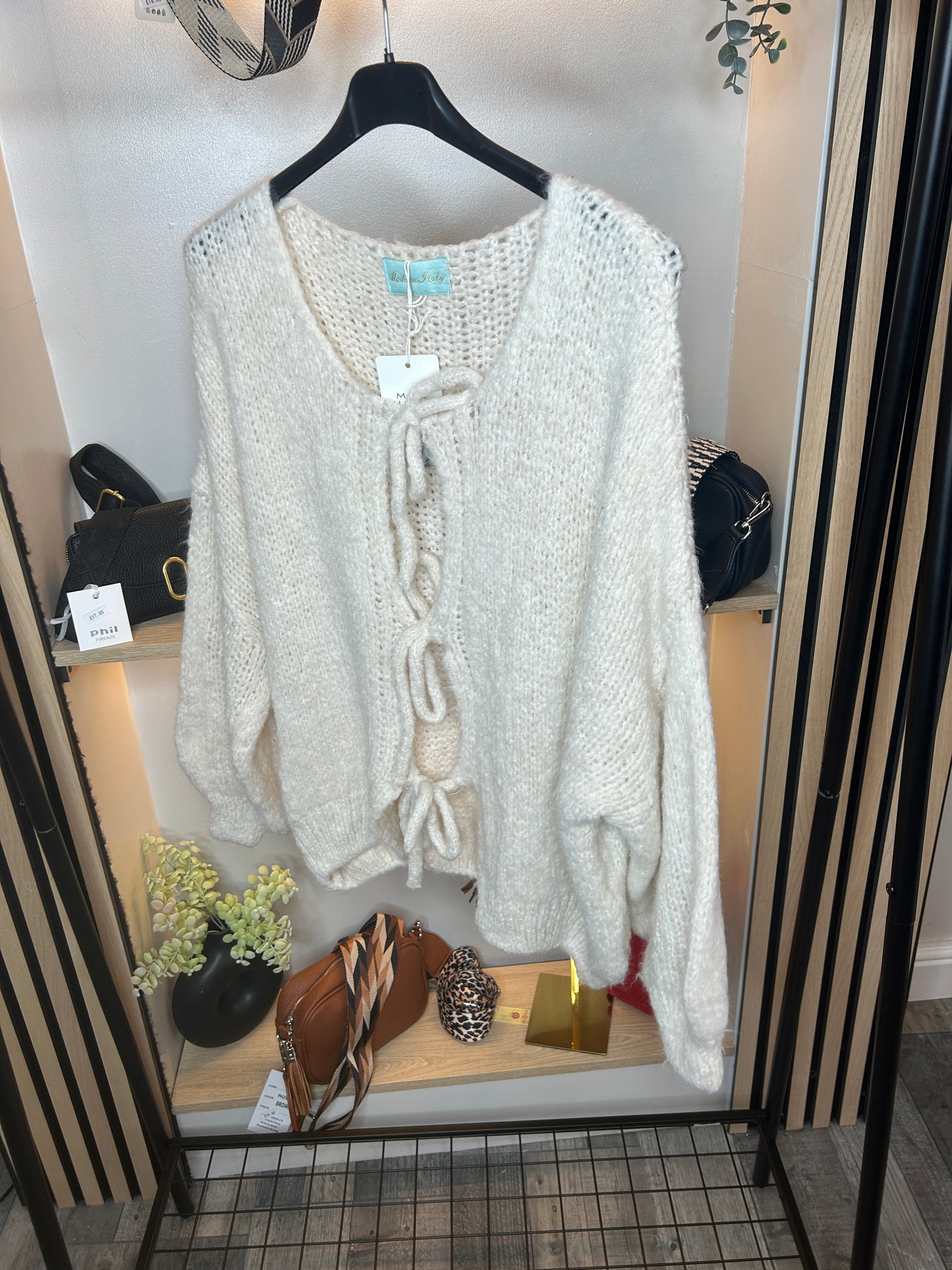 Tie Front Short Cardigan