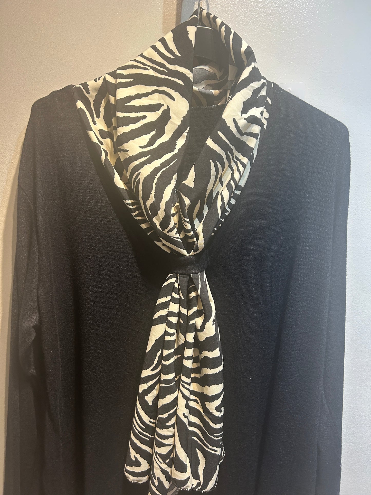 Zebra Scarf Top