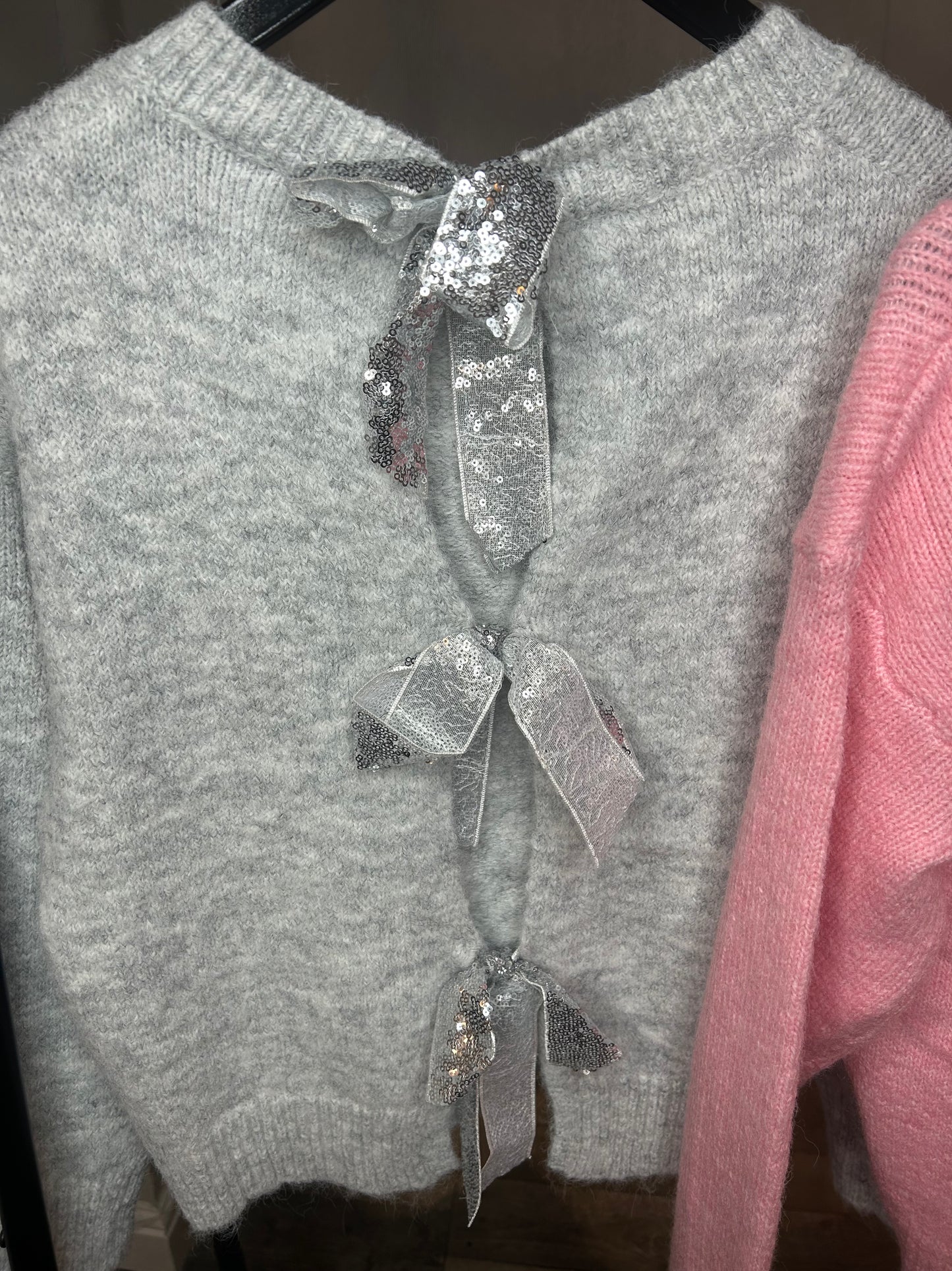 Sequin Bow Back Jumpers